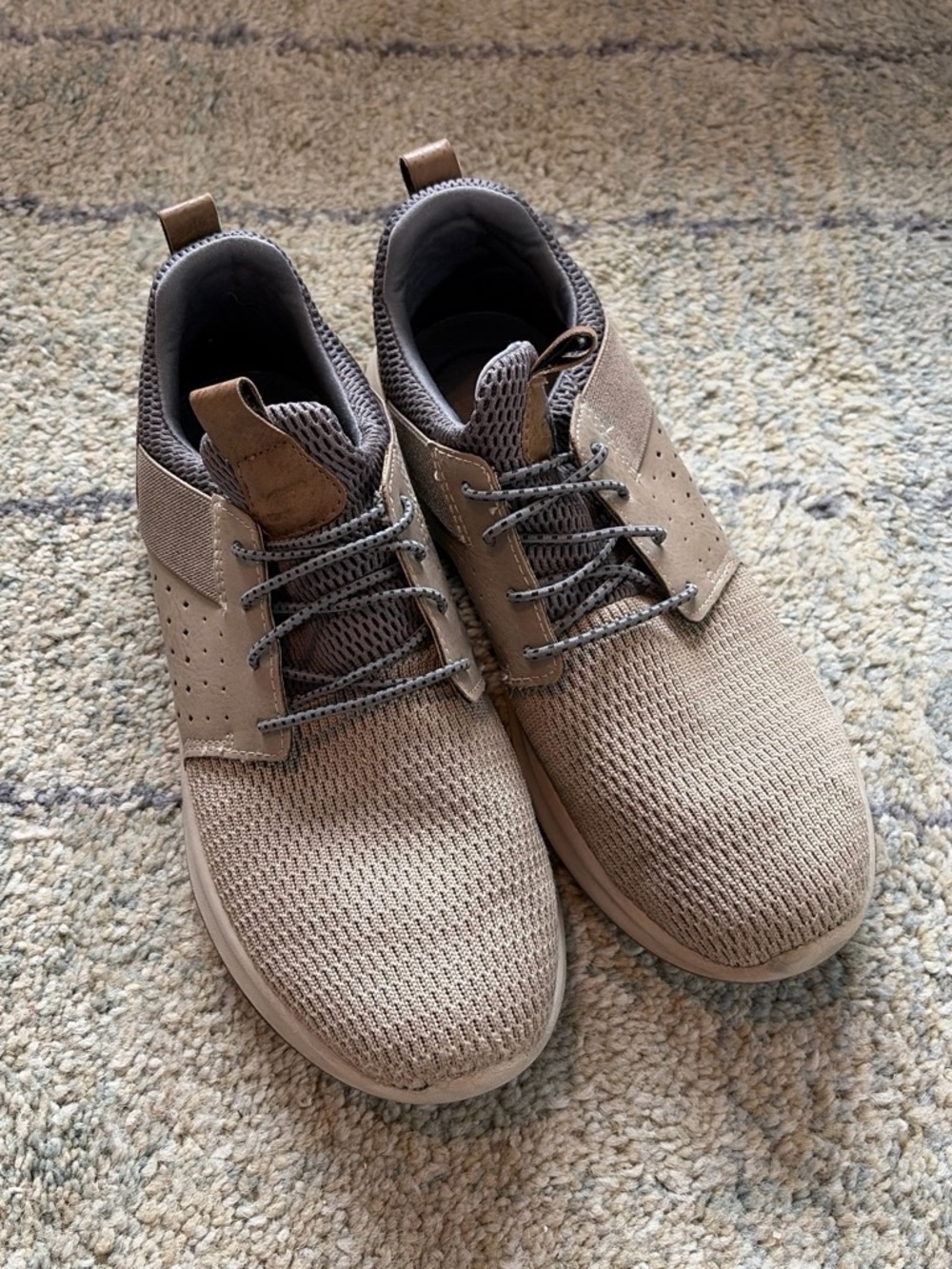 Skechers Men's Slip-On Knit Loafers in Taupe